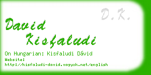 david kisfaludi business card